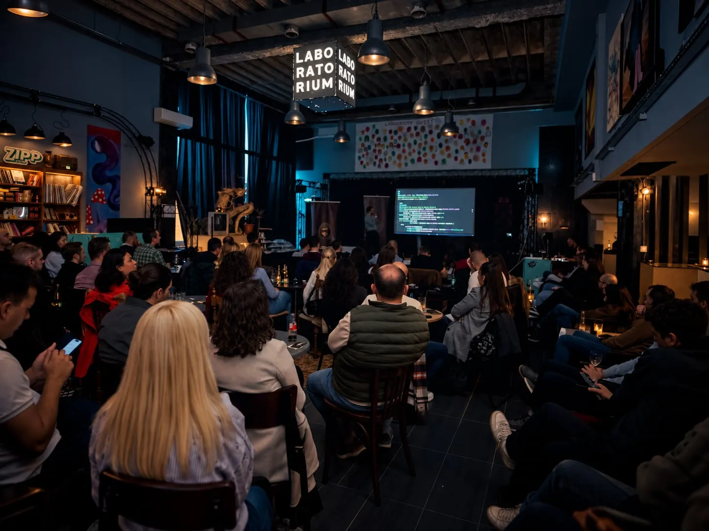 A Cyborg Code Syndicate meetup at Laboratorium