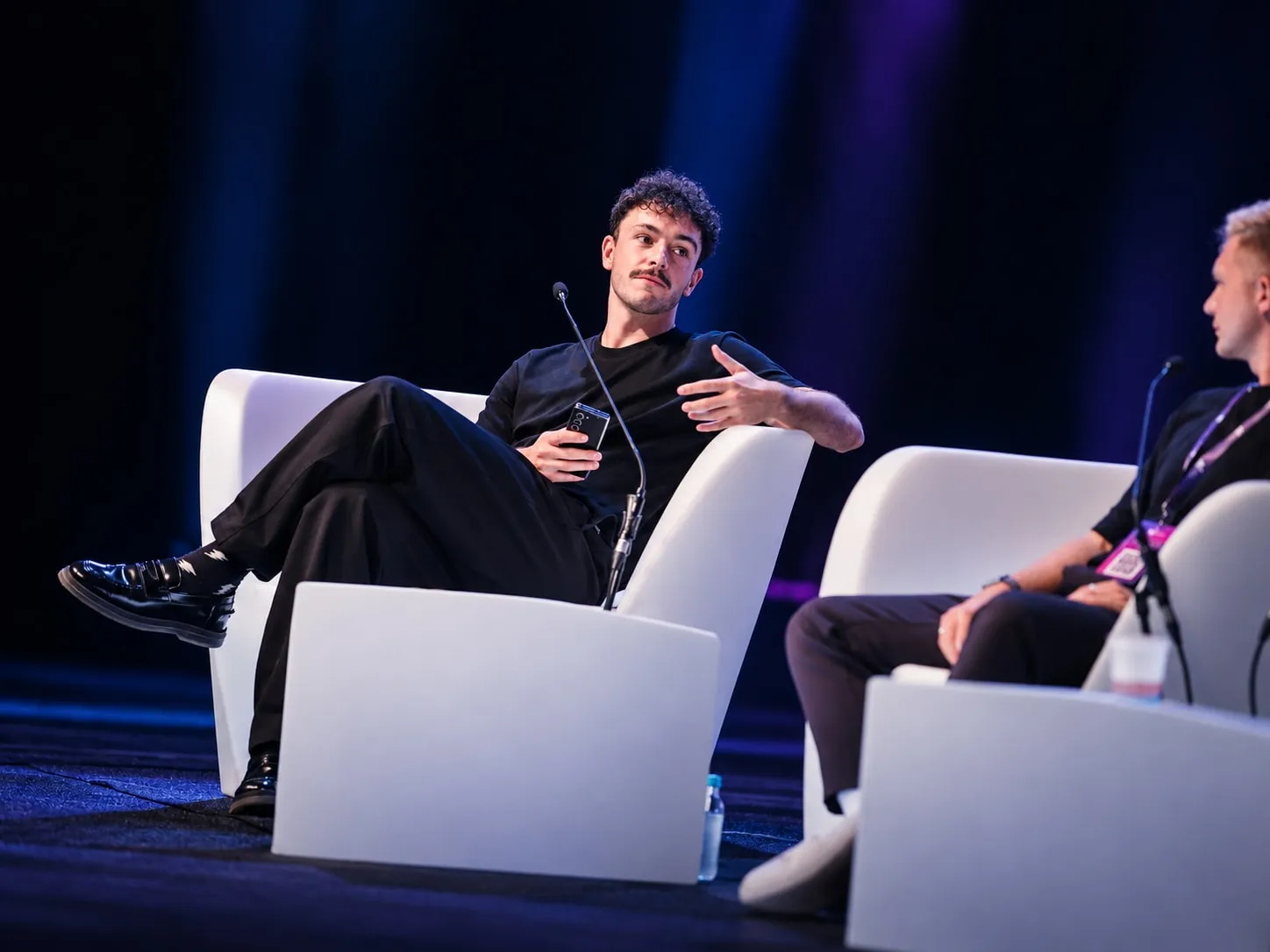 Viktor on a conference panel